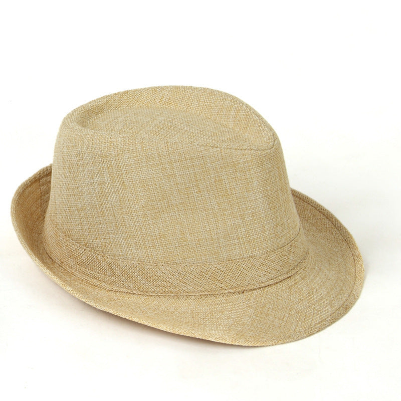 Manufacturers Supply Jazz Hat British Style Cotton And Linen Solid Color Top Hat