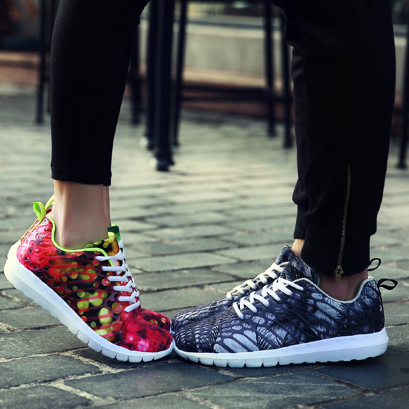 In the autumn of 2021 new students air sports shoes shoes tide camouflage cloth Korean men's casual shoes men's shoes