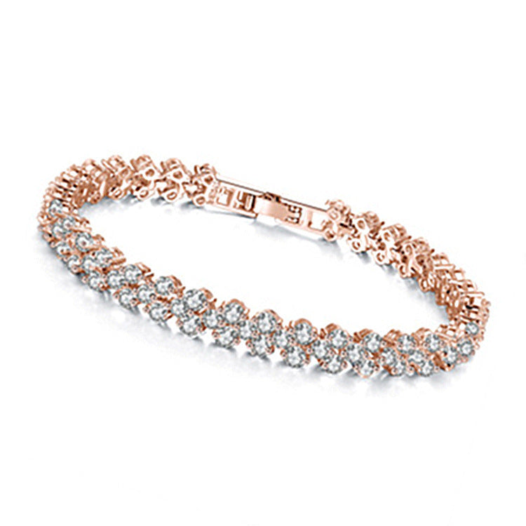 Fashion Women's Crystal Bracelet Gold And Silver Rose Gold Color Bracelet Magnetic Therapy Bracelet Health Jewelry