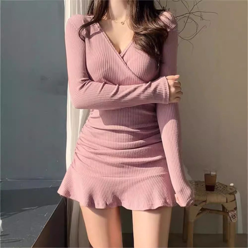 Women's Dress Street Long Sleeve V-neck