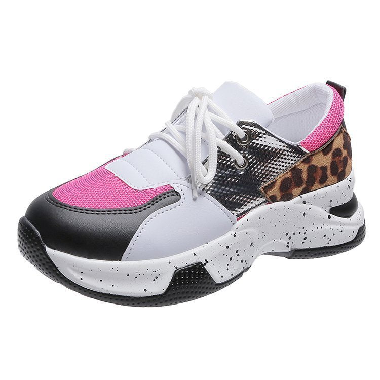 Women's Fashion Platform Lace-up Casual Sneakers