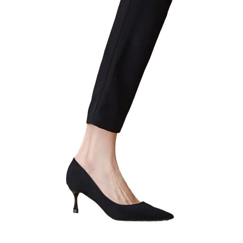 New Women's Shoes Workplace Work Shoes Black High Heels