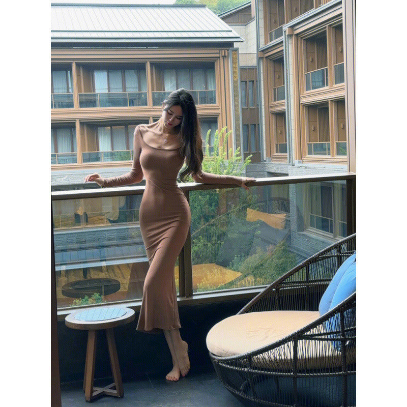 European And American Style Hot Girl Slim Fit Fall And Winter Inner Wear Sexy Fishtail Sheath