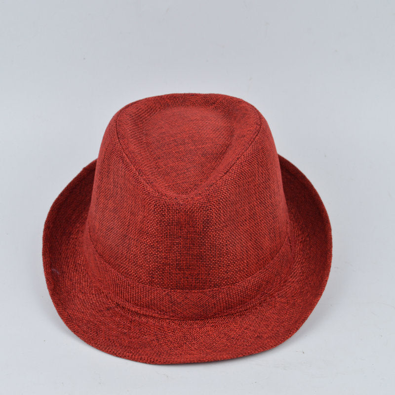 Manufacturers Supply Jazz Hat British Style Cotton And Linen Solid Color Top Hat