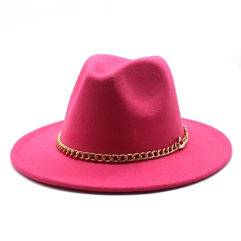 Broad-brimmed Hat Fashion Flat Brim Top Hat Men Women