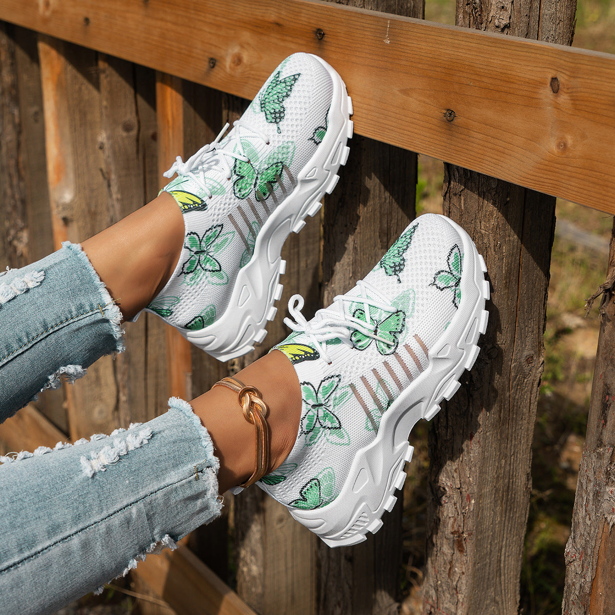 Flying Woven Shoes All-match Non-slip Wear-resistant Sneakers