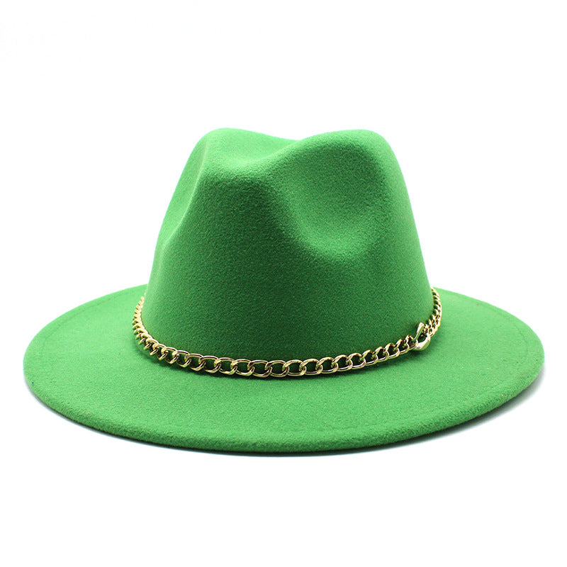 Broad-brimmed Hat Fashion Flat Brim Top Hat Men Women