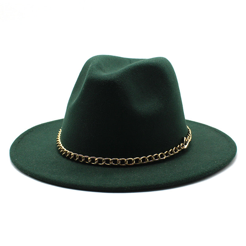 Broad-brimmed Hat Fashion Flat Brim Top Hat Men Women