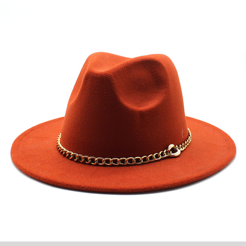 Broad-brimmed Hat Fashion Flat Brim Top Hat Men Women