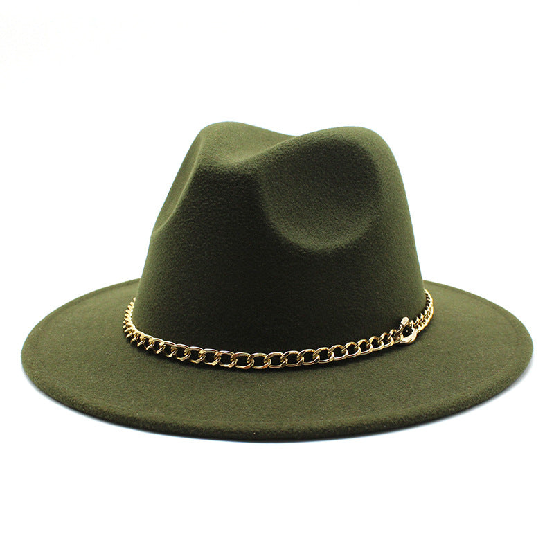 Broad-brimmed Hat Fashion Flat Brim Top Hat Men Women