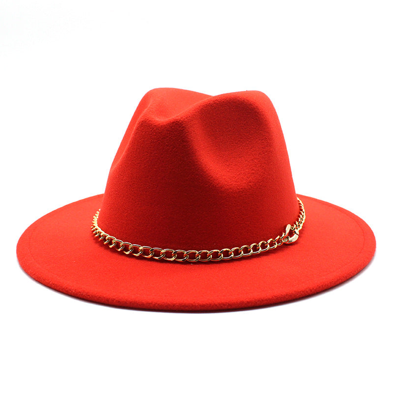 Broad-brimmed Hat Fashion Flat Brim Top Hat Men Women