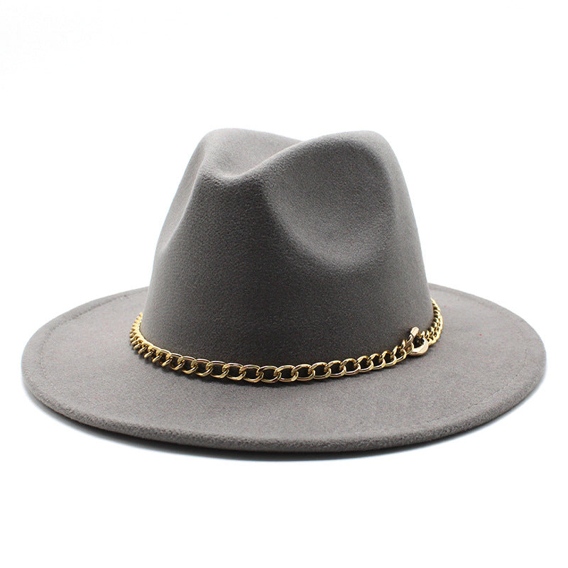 Broad-brimmed Hat Fashion Flat Brim Top Hat Men Women