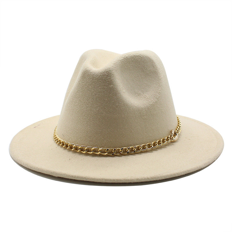 Broad-brimmed Hat Fashion Flat Brim Top Hat Men Women