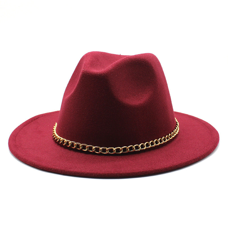 Broad-brimmed Hat Fashion Flat Brim Top Hat Men Women