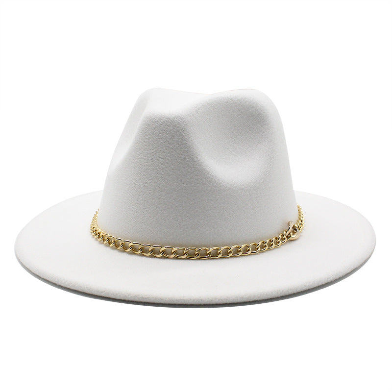 Broad-brimmed Hat Fashion Flat Brim Top Hat Men Women