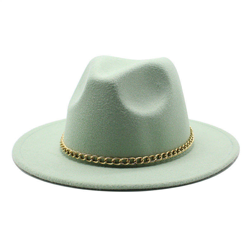 Broad-brimmed Hat Fashion Flat Brim Top Hat Men Women