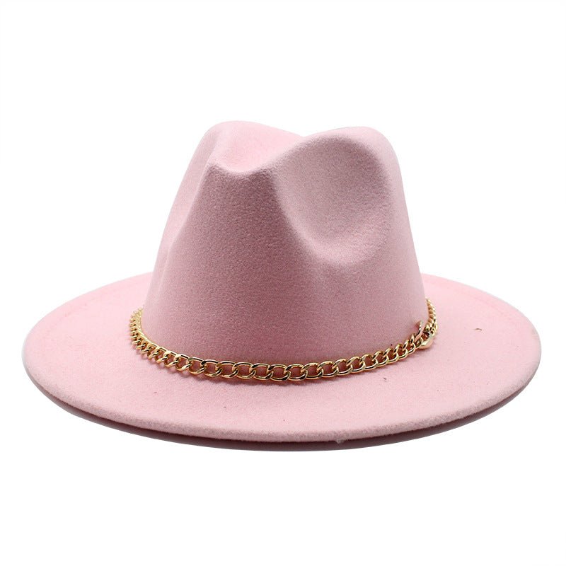 Broad-brimmed Hat Fashion Flat Brim Top Hat Men Women