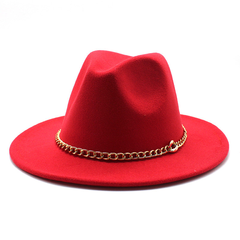 Broad-brimmed Hat Fashion Flat Brim Top Hat Men Women