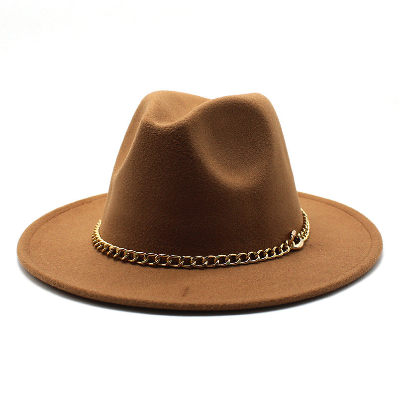 Broad-brimmed Hat Fashion Flat Brim Top Hat Men Women