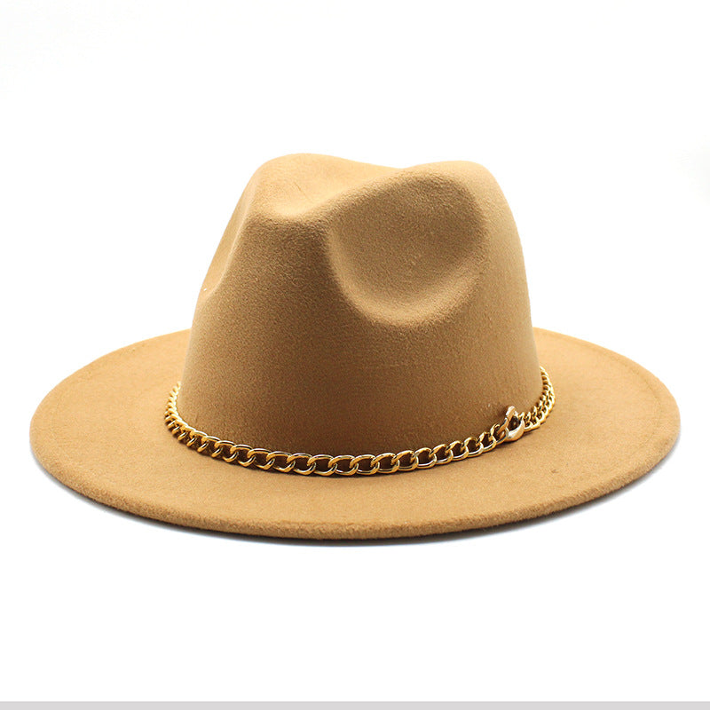 Broad-brimmed Hat Fashion Flat Brim Top Hat Men Women