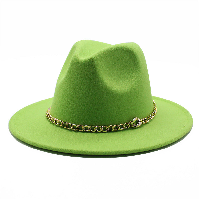 Broad-brimmed Hat Fashion Flat Brim Top Hat Men Women