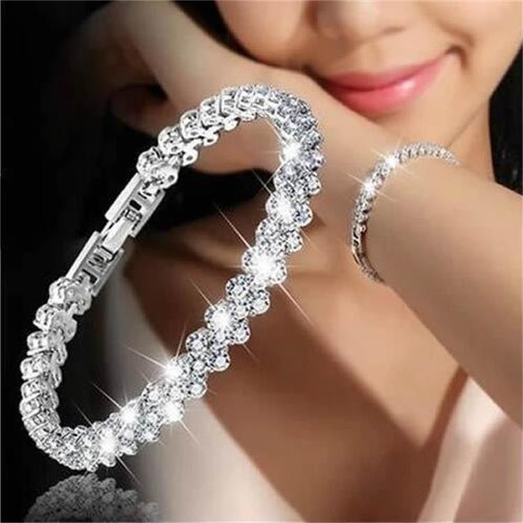 Fashion Women's Crystal Bracelet Gold And Silver Rose Gold Color Bracelet Magnetic Therapy Bracelet Health Jewelry