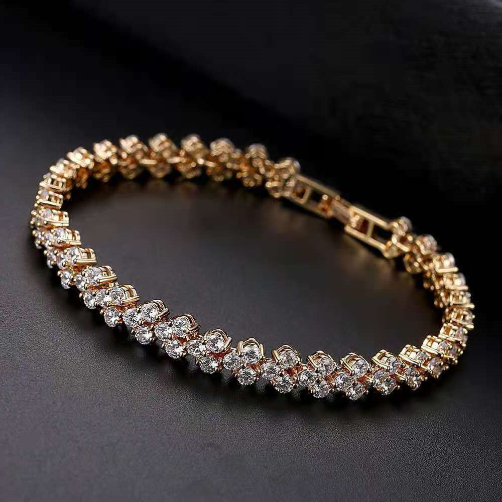Fashion Women's Crystal Bracelet Gold And Silver Rose Gold Color Bracelet Magnetic Therapy Bracelet Health Jewelry