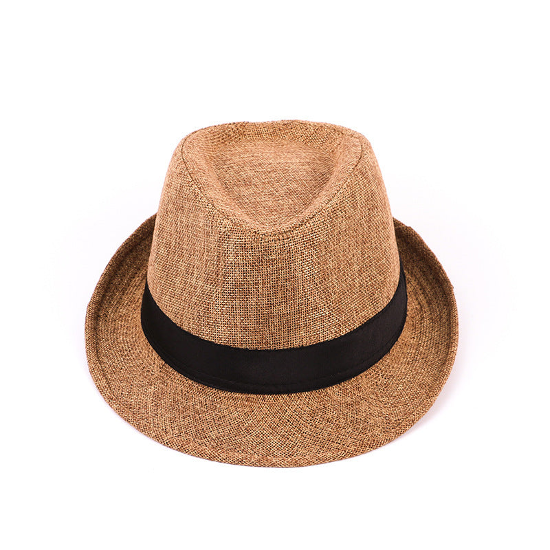 Manufacturers Supply Jazz Hat British Style Cotton And Linen Solid Color Top Hat
