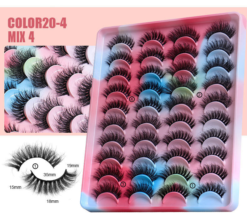 Multi-layer Three-dimensional Artificial Mink Hair Eyelashes Handmade