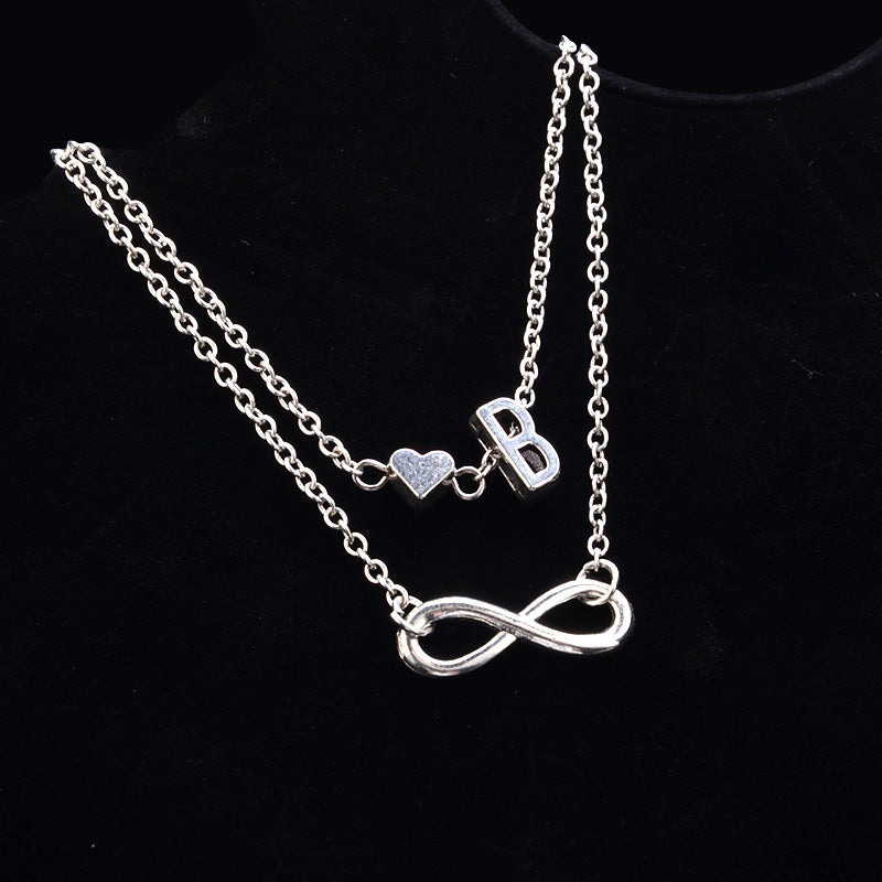 Love 26 letters alloy anklet