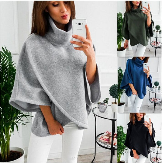 Amazon AliExpress Ebay Europe And The United States Winter New Warm Jacket High Collar Sweater Top