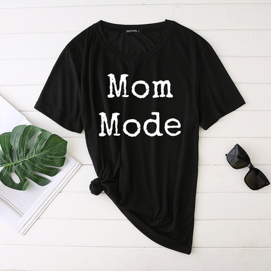 Mom Mode Top Women Kawaii Harajuku T-shirts Harajuku Aesthetic Clothes Women Short Sleeve Top Vintage Japanese Style Streetwear