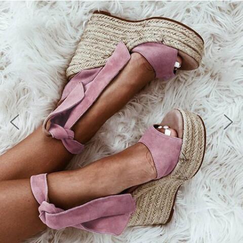 New Summer Fashion Heel Sandals With Wedge Platform Straps