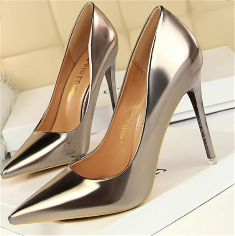 Stiletto Heels Pointed Toe Low Top Women's Shoes