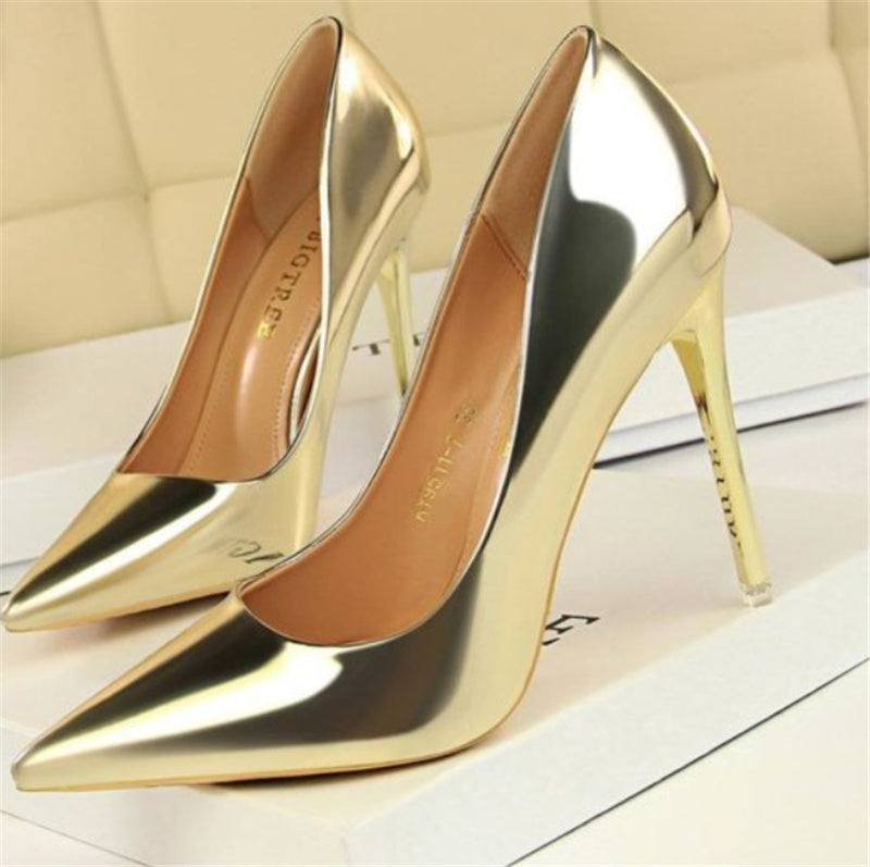 Stiletto Heels Pointed Toe Low Top Women's Shoes