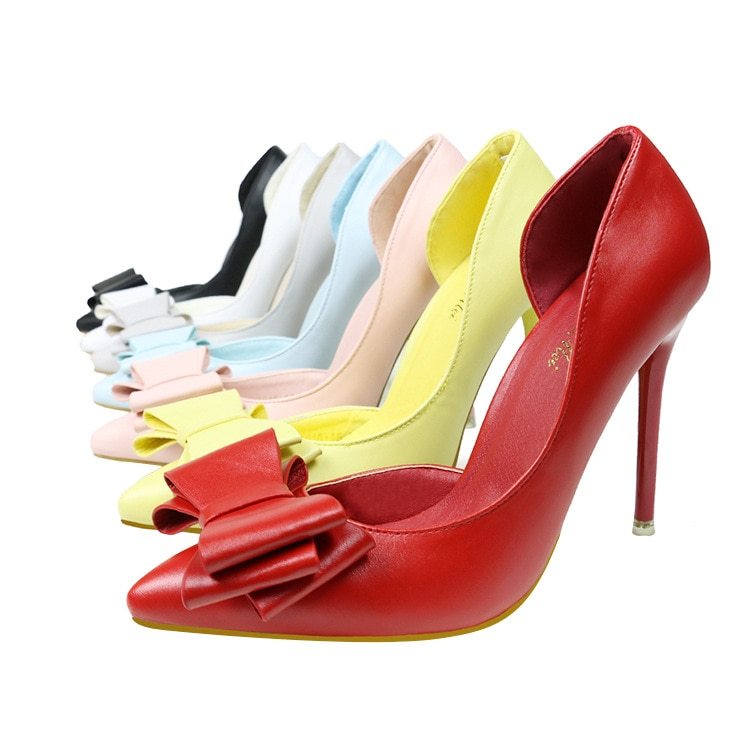 Spring high heels new female wild Korean version of the summer girl sexy side air pointed shallow mouth stiletto single shoes