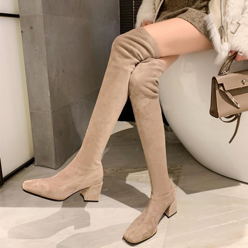 Over The Knee Thick Heel High Heel Boots