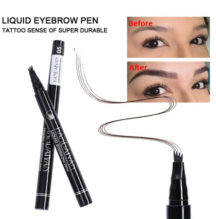 Microblading Eyebrow Pencil Waterproof Fork Tip Tattoo Pen Tinted Fine Sketch Eye Brow Pencils Long Lasting Eyebrows