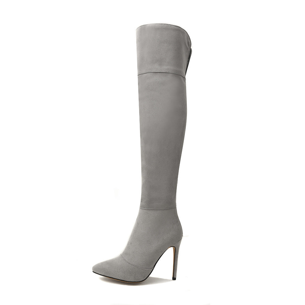 Stiletto Heel Pointed Toe 32-46 Size Over The Knee Boots