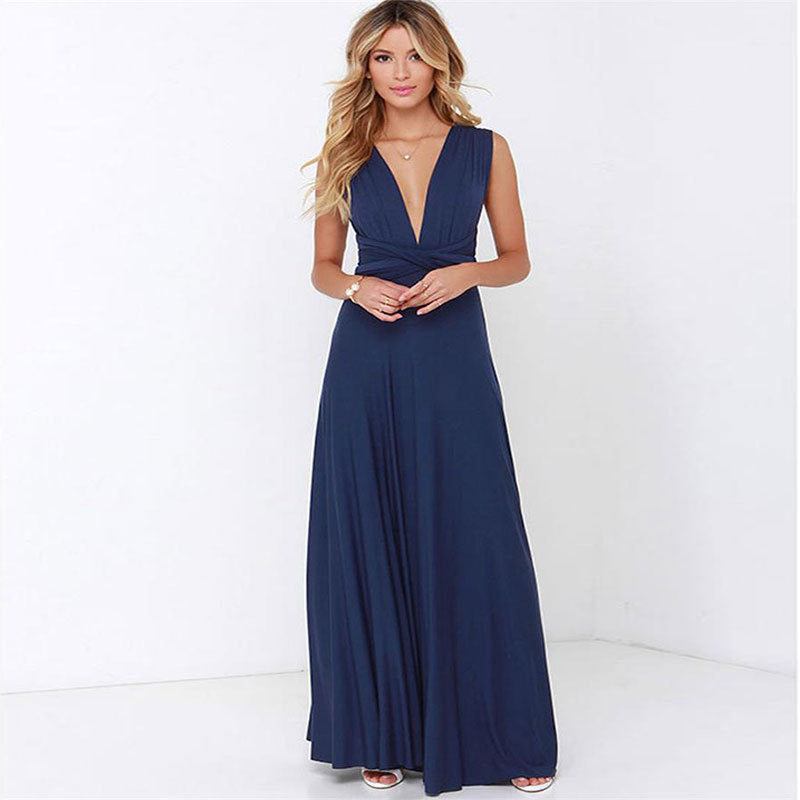 Women Bandage Convertible Boho Maxi Dress