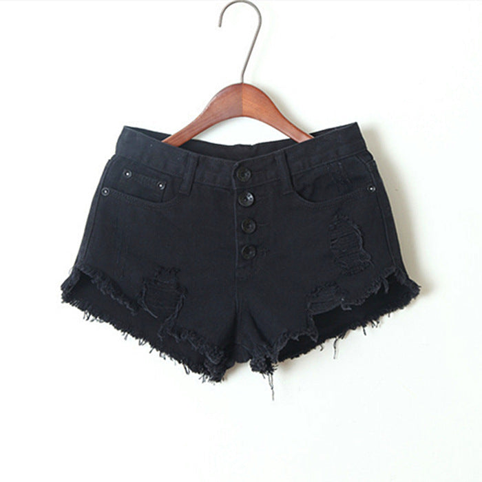 Women's high waist denim shorts