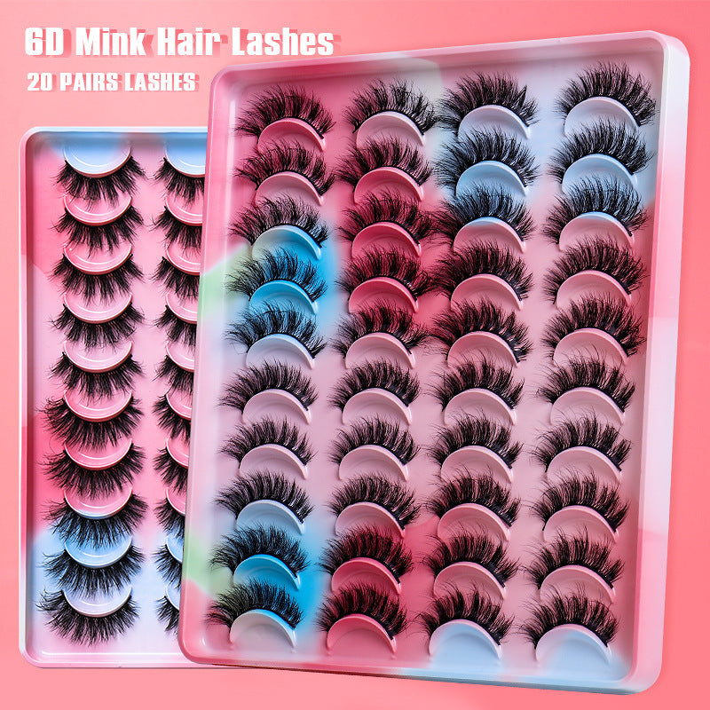 Multi-layer Three-dimensional Artificial Mink Hair Eyelashes Handmade