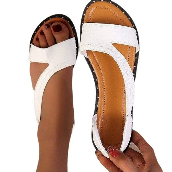 Large Fish Mouth Flatsole Sandals