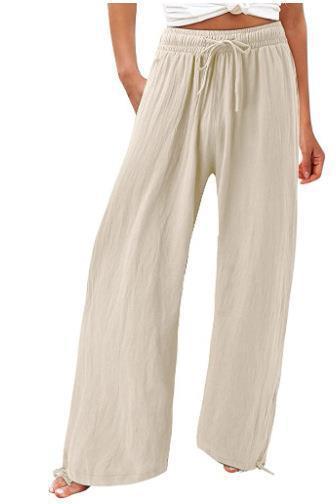 Women's Cotton And Linen Wide-leg Beach Pants Casual Pants