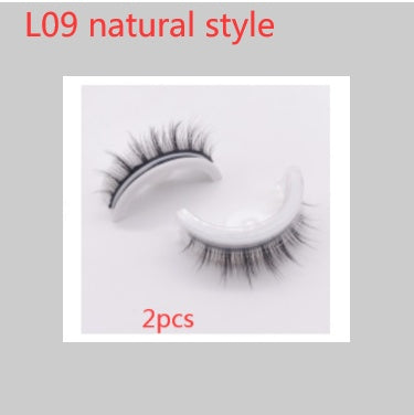 Reusable 3D Mink Lashes Natural False Eyelashes Self Adhesive Fake Glue Free Makeup Eyelash Extension Silk