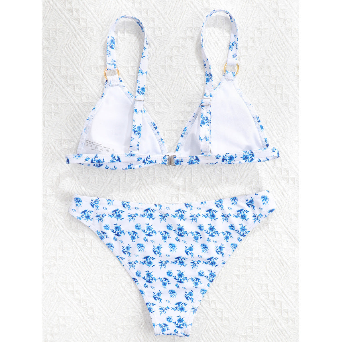 Split Printed Swimwear For Women With Sexy Chest Pads