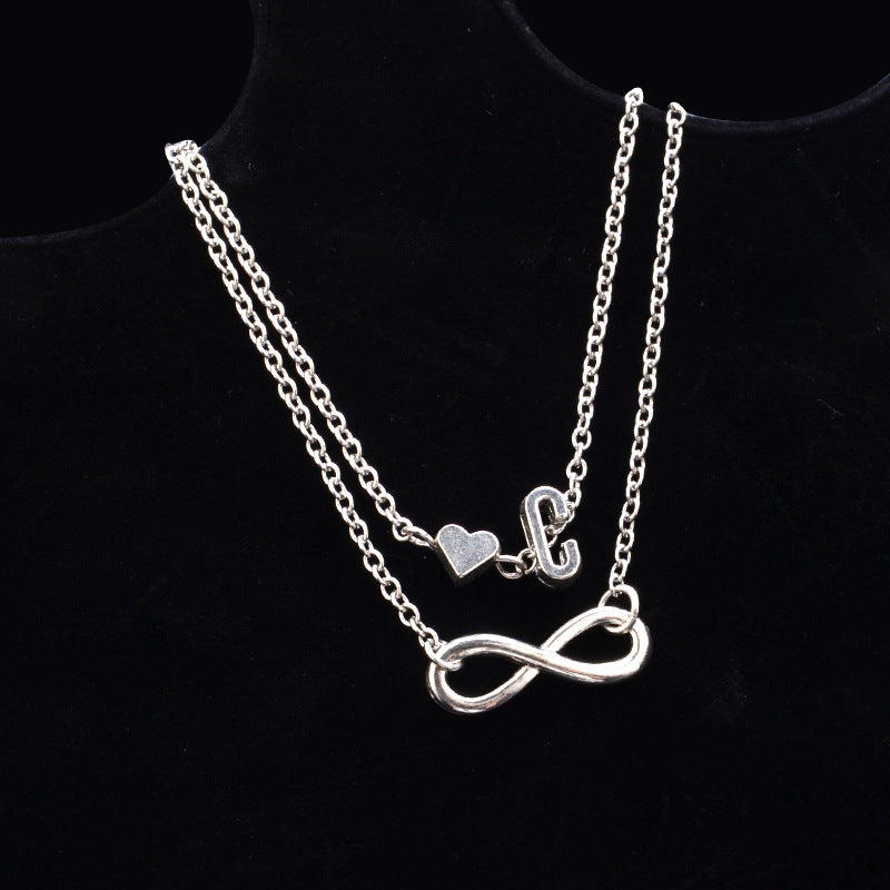 Love 26 letters alloy anklet