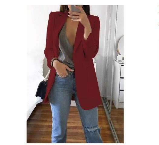 Lapel Slim Cardigan Temperament Blazer