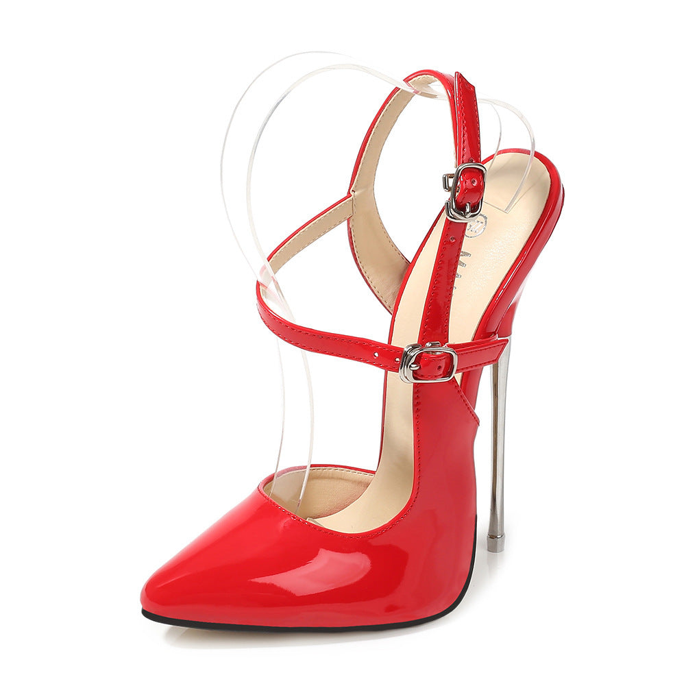 Single shoes net red high heels