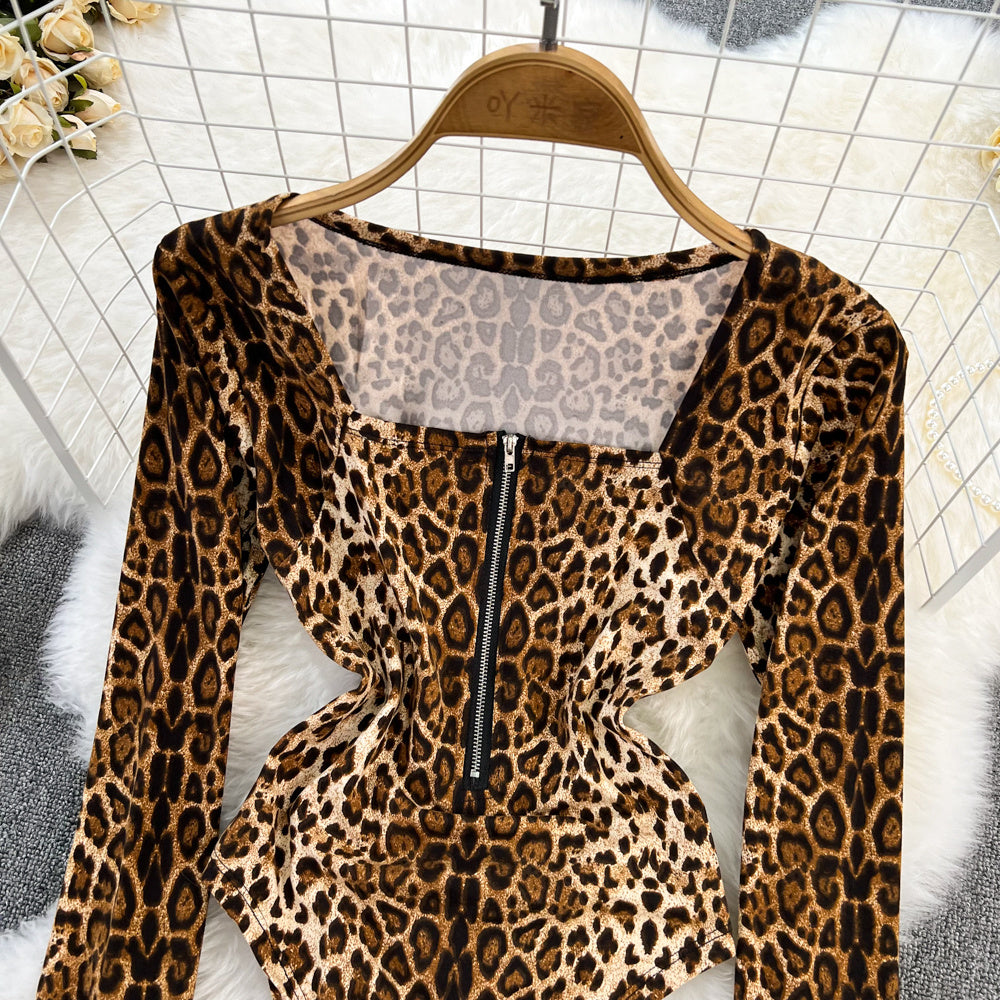 High-neck Slim-fit Onesie Top Ladies Style T-shirt